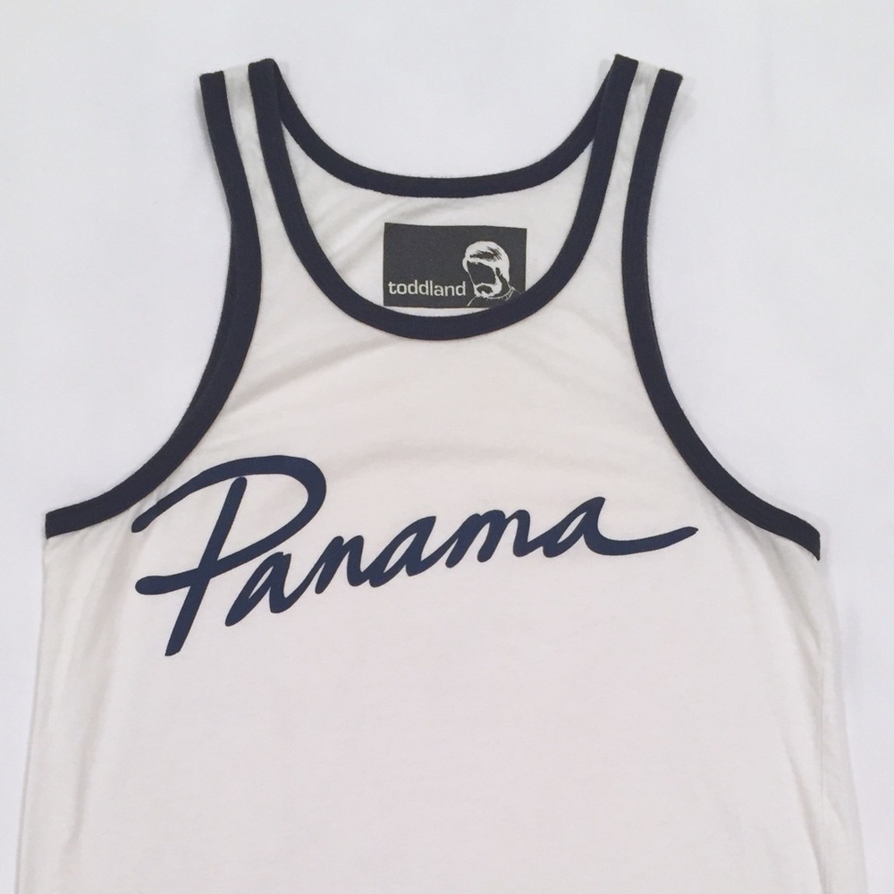 Toddland XS Men’s Panama White Tank Top